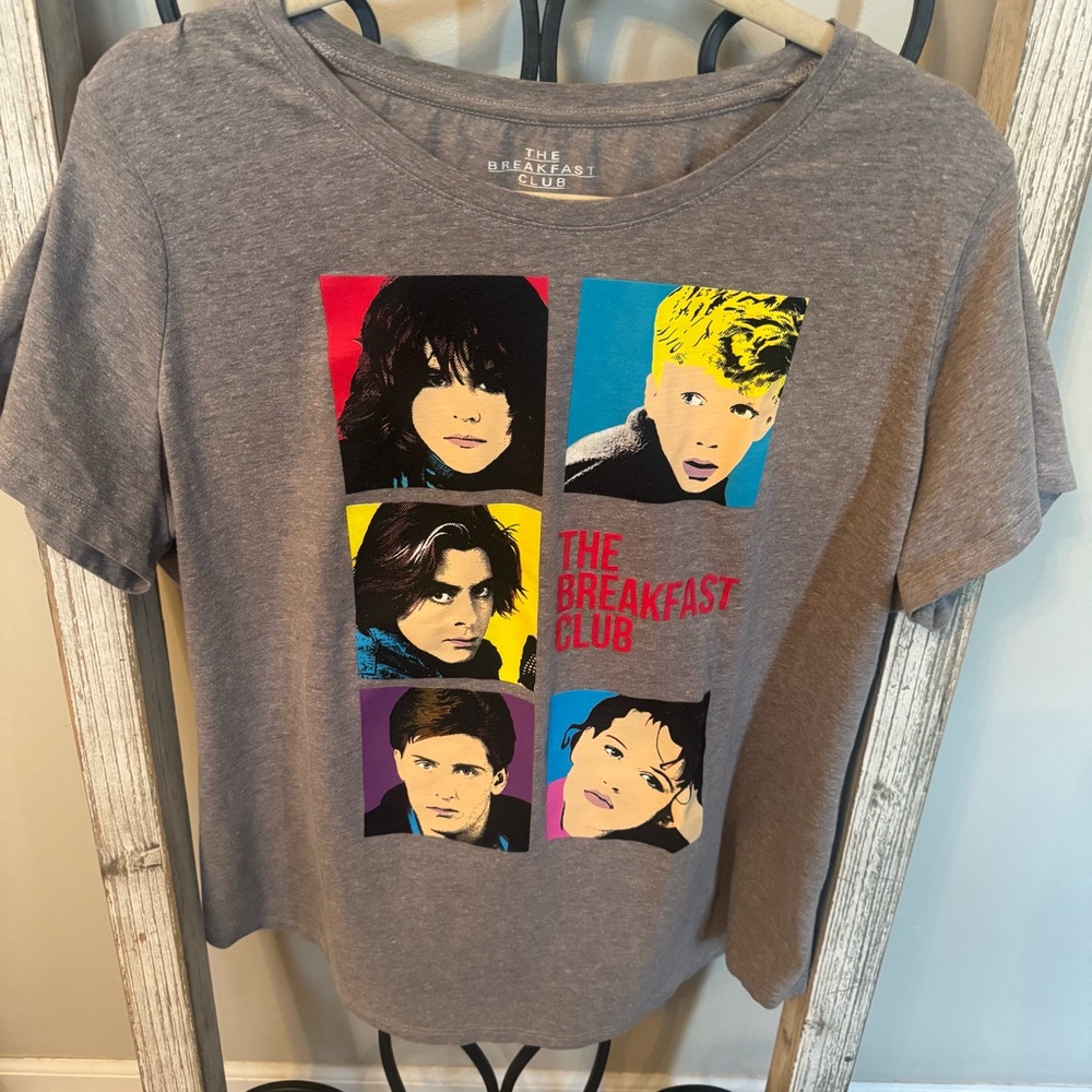 The Breakfast Club Movie Pop‎ Art Graphic T-Shirt Gray 2XL